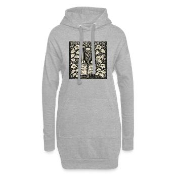 Beer Garden Munich Octobre Bavière Bière Célébrer Festival - Sweat-shirt à capuche long Femme - gris chiné - Devant