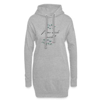 Nerv mich nicht - Hoodie-Kleid - Grau meliert - Vorne