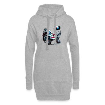 Trickster | Archetyp - Hoodie-Kleid - Grau meliert - Vorne