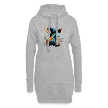 La sorcière | Archétype féminin - Sweat-shirt à capuche long Femme - gris chiné - Devant