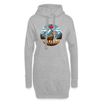 Kanada 19 - Hoodie-Kleid - Grau meliert - Vorne