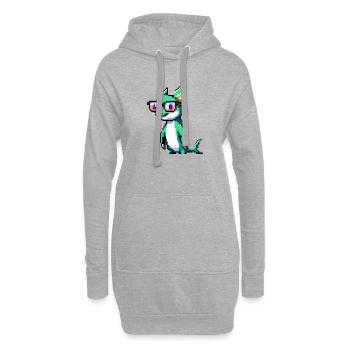 Pixer der Delfin - Hoodie-Kleid - Grau meliert - Vorne