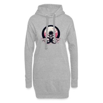 Lunar Astronaut - Hoodie Dress - heather grey - Front