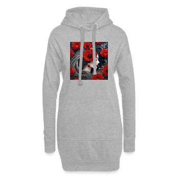 Asiatische Schönheit #10 - Hoodie-Kleid - Grau meliert - Vorne