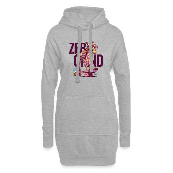 ZebGrind - Sweat-shirt à capuche long Femme - gris chiné - Devant