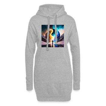 Firefly personne ying yang 33274 - Sweat-shirt à capuche long Femme - gris chiné - Devant