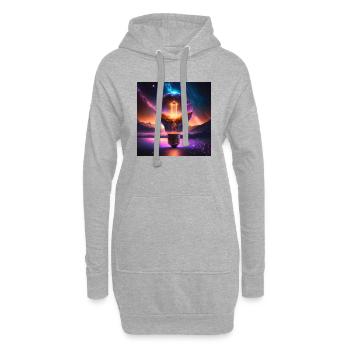 Firefly pensé en incandescence 60828 - Sweat-shirt à capuche long Femme - gris chiné - Devant