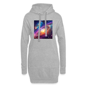 Firefly galaxie - Sweat-shirt à capuche long Femme - gris chiné - Devant