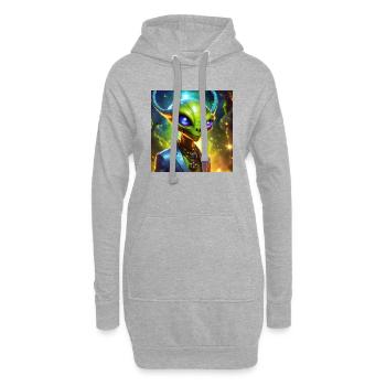 Firefly Alien Funny Character 57577 - Hoodie Dress - heather grey - Front