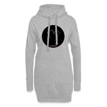 loveyourself 1 - Hoodie-Kleid - Grau meliert - Vorne