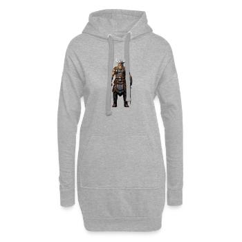 Wikinger Krieger Walhalla - Hoodie-Kleid - Grau meliert - Vorne