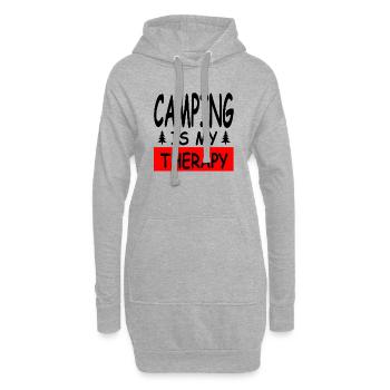 Camping - Hoodie-Kleid - Grau meliert - Vorne
