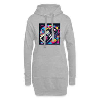 Joystick 3 - Hoodie-Kleid - Grau meliert - Vorne