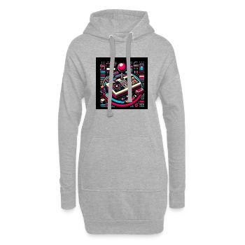Joystick 2 - Hoodie-Kleid - Grau meliert - Vorne