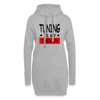 Tuning - Hoodie-Kleid - Grau meliert - Vorne
