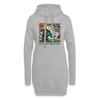 Hoher Drache - Hoodie-Kleid - Grau meliert - Vorne