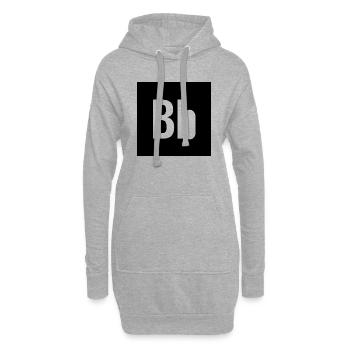 Buchstabe B - Hoodie-Kleid - Grau meliert - Vorne