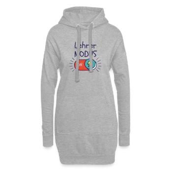 Lehrer Modus On - Hoodie-Kleid - Grau meliert - Vorne