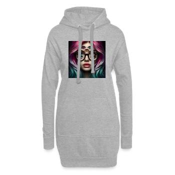 # eyes Girl - Hoodie-Kleid - Grau meliert - Vorne