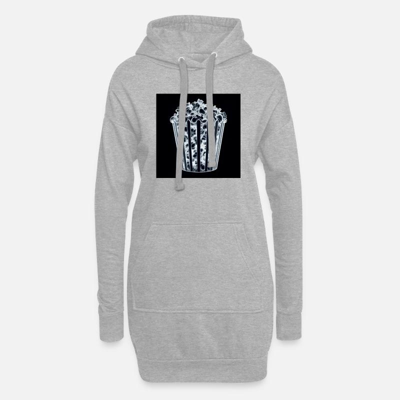 Ray X Popcorn - Hoodie-Kleid - Grau meliert