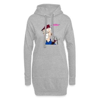 Robin Hood - Hoodie-Kleid - Grau meliert - Vorne