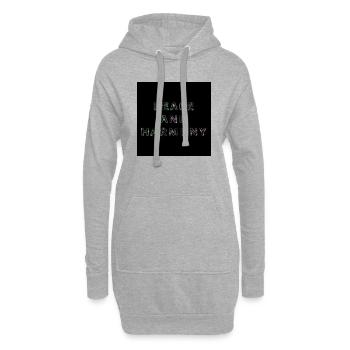 Paix et harmonie - Sweat-shirt à capuche long Femme - gris chiné - Devant