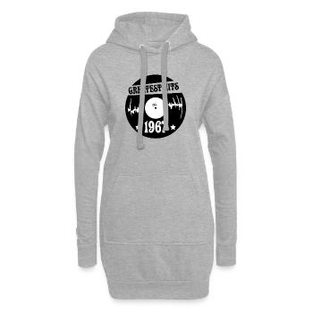 Millésime 1967 - Sweat-shirt à capuche long Femme - gris chiné - Devant