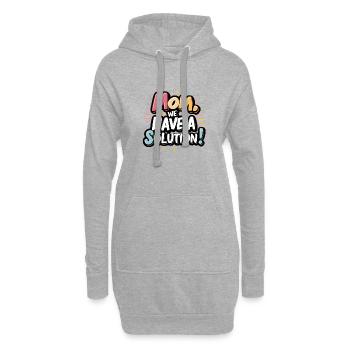 Mom we have a solution - Hoodie Dress - heather grey - Front