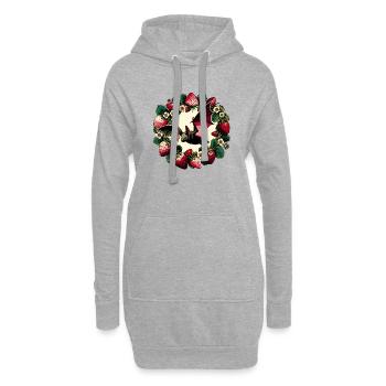 L’amour des chauves-souris - Sweat-shirt à capuche long Femme - gris chiné - Devant