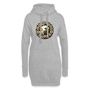 Grenouille de lac - Sweat-shirt à capuche long Femme - gris chiné - Devant