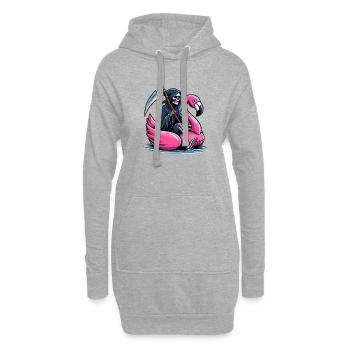 Feiertags-Sensenmann - Hoodie-Kleid - Grau meliert - Vorne