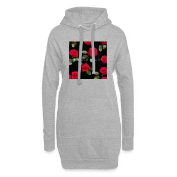 Le pouvoir des fleurs - Sweat-shirt à capuche long Femme - gris chiné - Devant