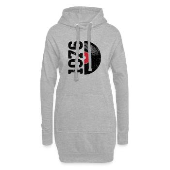 Vintage 1976 - Hoodie-Kleid - Grau meliert - Vorne