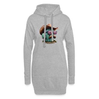 CowTus - Hoodie-Kleid - Grau meliert - Vorne