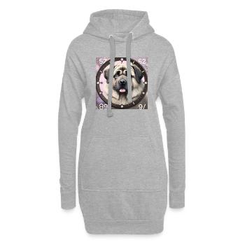 Leicht - Hoodie-Kleid - Grau meliert - Vorne