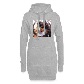Ruhig und kraftvoll - Hoodie-Kleid - Grau meliert - Vorne