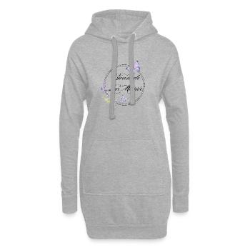 Team de La mariée papillon-idée cadeau Evjf - Sweat-shirt à capuche long Femme - gris chiné - Devant