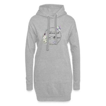 Team der Braut Schmetterling - Junggesellinnenabschied Geschenkidee - Hoodie-Kleid - Grau meliert - Vorne