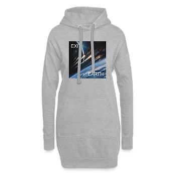 Exit Earth - Hoodie-Kleid - Grau meliert - Vorne