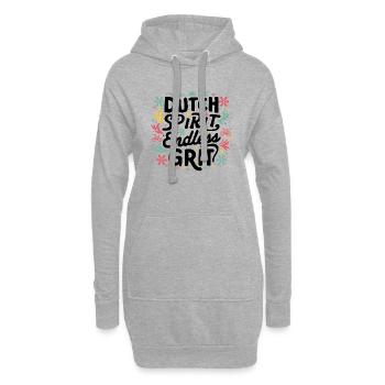 Holländischer Geist, endloser Grit: Ein lebendiges Kunstwerk - Hoodie-Kleid - Grau meliert - Vorne