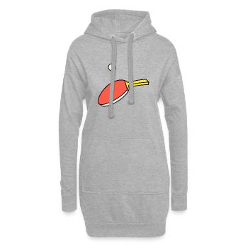 Ping Pong - Paddle & Ball - Sweat-shirt à capuche long Femme - gris chiné - Devant