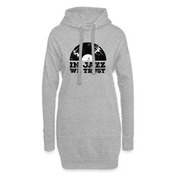 In Jazz we Trust - Hoodie-Kleid - Grau meliert - Vorne