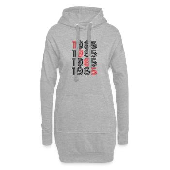 Vintage 1965 - Hoodie-Kleid - Grau meliert - Vorne
