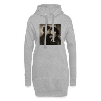 Orgueil - Sweat-shirt à capuche long Femme - gris chiné - Devant