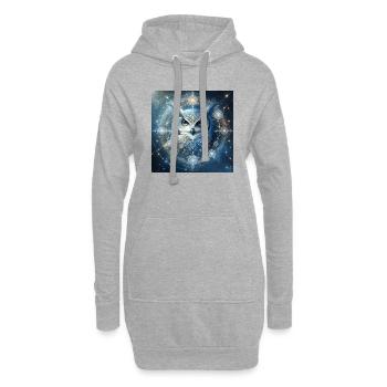 Spiritual Owl - Hoodie Dress - heather grey - Front