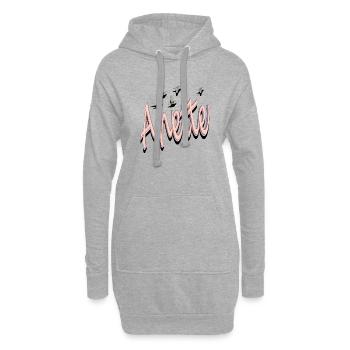 Anette2 - Hoodie-Kleid - Grau meliert - Vorne