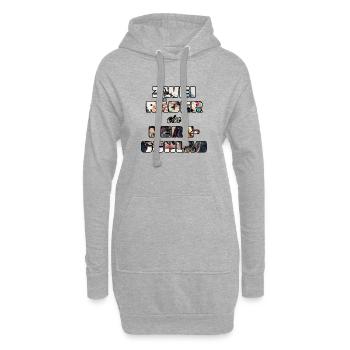 Zwei Räder, ein Herzschlag: nur für Motorradfans - Hoodie-Kleid - Grau meliert - Vorne