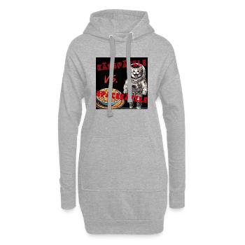 kässpätzle spacekätzle - Hoodie-Kleid - Grau meliert - Vorne
