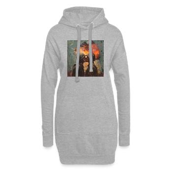Liebe - Hoodie-Kleid - Grau meliert - Vorne