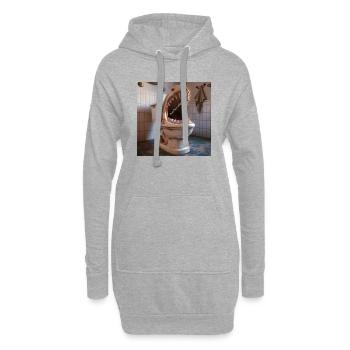 Nouvelle peur - Sweat-shirt à capuche long Femme - gris chiné - Devant